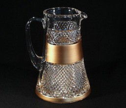 Broušené sklo - džbán 1,5 l - Broušené sklo - Brus + zlato