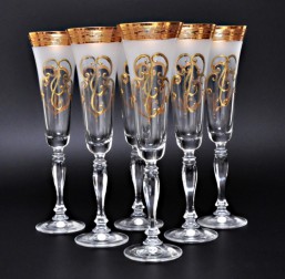 sklenice na sekt - Flétna - 220 ml - Sklo - ozdobné sklo