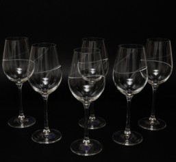 Sklenice na víno Spirála 250 ml - Sklo - Čiré nápojové sklo