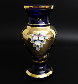 váza modrá 21 cm - Sklo - Vysoký smalt