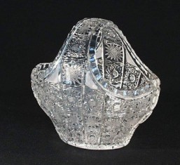 Košíček 18 cm - Broušené sklo - Bohatý brus