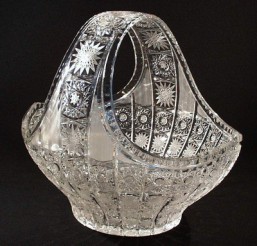 Košíček 35,5 cm - Broušené sklo - Bohatý brus