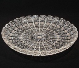 broušené sklo -talíř 30,5 cm - Broušené sklo - Bohatý brus