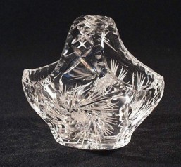 Broušené sklo -Košíček 12 cm - Broušené sklo - Ostatní brus