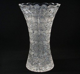 Broušené sklo - váza 35,5 cm - Broušené sklo - Bohatý brus