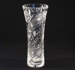 broušené sklo -váza 25 cm - Broušené sklo - Bohatý brus