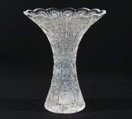 broušené sklo -váza 25 cm - Broušené sklo - Bohatý brus