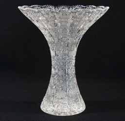 broušené sklo -váza - 30 cm - Broušené sklo - Bohatý brus