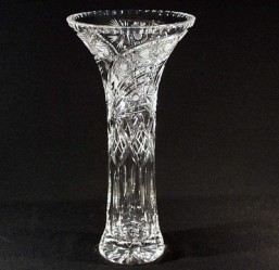 broušené sklo -váza - 30,5 cm - Broušené sklo - Bohatý brus