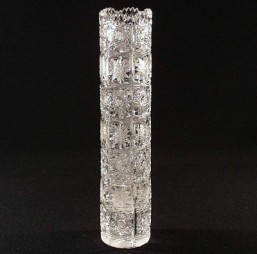 broušené sklo -váza - 25,5 cm - Broušené sklo - Bohatý brus