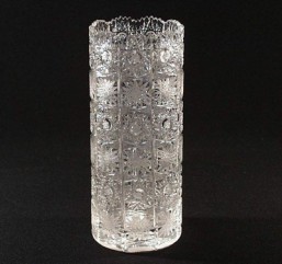 broušené sklo -váza - 20,5 cm - Broušené sklo - Bohatý brus
