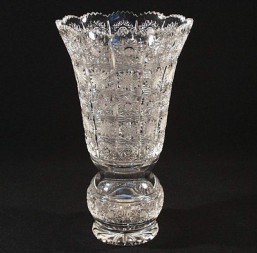 broušené sklo -váza - 26 cm - Broušené sklo - Bohatý brus
