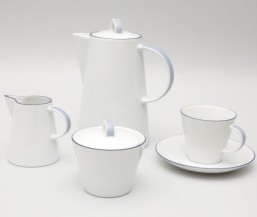 kávová souprava - Modrý proužek - Užitkový porcelán - Kávové soupravy