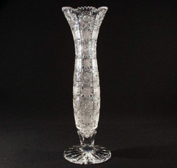 broušené sklo -váza 30,5 cm - Broušené sklo - Bohatý brus