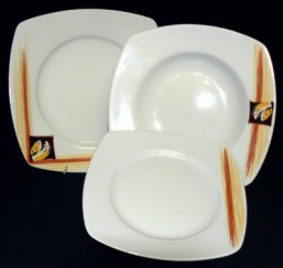 Srdce - sada talířů 18 ks - Užitkový porcelán - Talířové soupravy