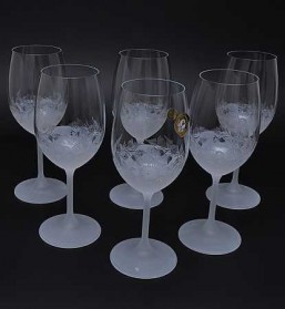 sklenice na víno - 350 ml - Sklo - ozdobné sklo
